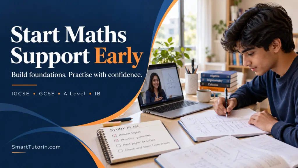 Illustration for the article on when to start Maths tuition before exams